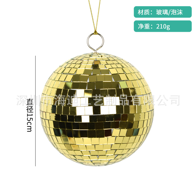 Espejo de vidrio de bar de boda ktvdisco discoteca iluminación de escenario bola láser oro plata bola reflectante roja