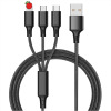 Net Red Selling Three-in-one mobile phone charging cable Android PGTYPE-CTP C 5 A fast charging one drag three data cable