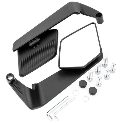 Motorcycle electric vehicle modified new Motorcycle rearview mirror - 467-rearview-mirror-black-white-glass