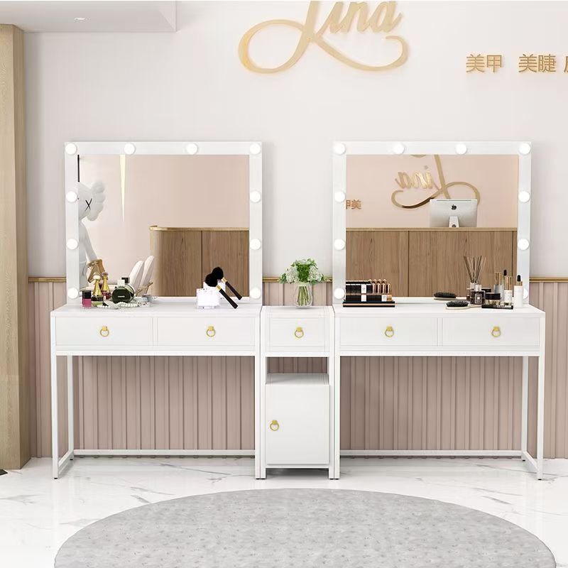 Photo Studio Makeup Table with Lights, Professional Makeup Table for Wedding Dress Shops, School Makeup Artists, Beauty Salon Dressing Table Photo Studio Makeup Table with Lights, Professional Makeup Table for Wedding Dress Shops, School Makeup Artists, Beauty Salon Dressing Table