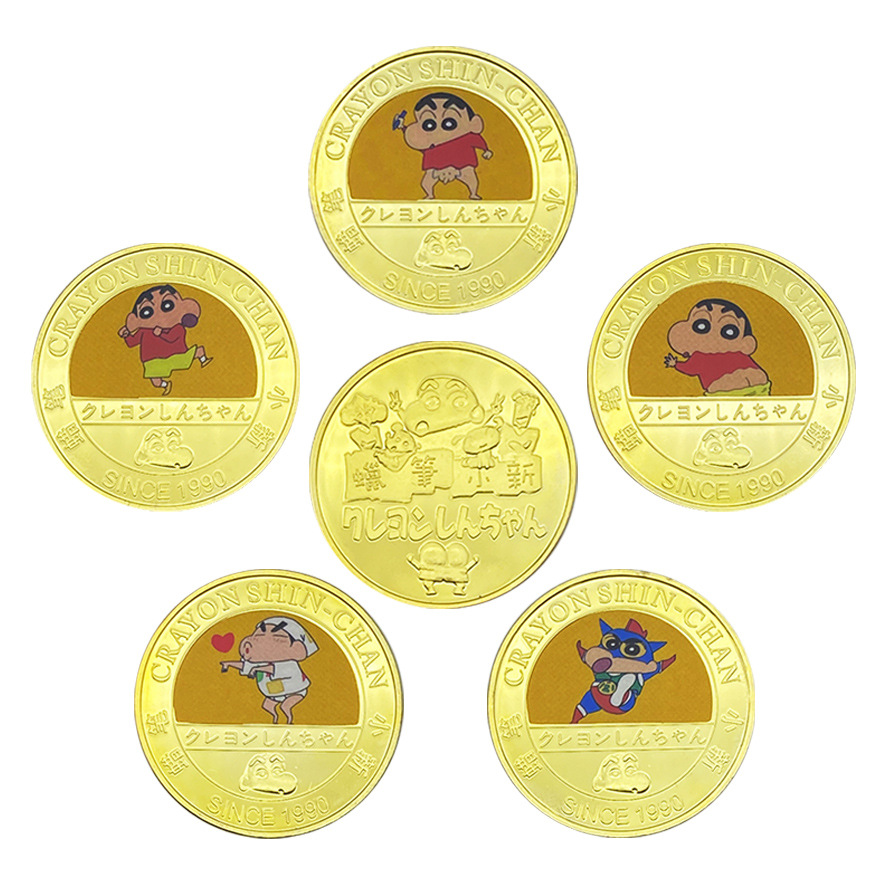 Lápiz de animación pequeño nuevo alrededor de doce monedas conmemorativas de pintura metálica coleccionable insignia puede ser aprobado