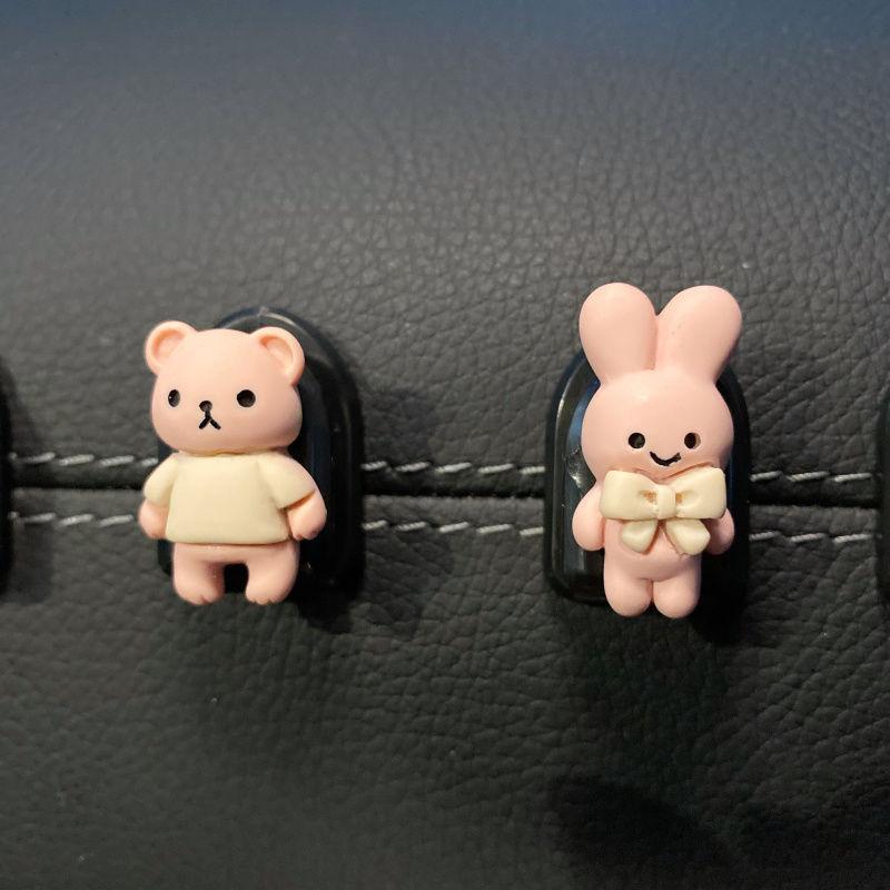 Gancho de coche, gancho de coche pegado en la primera fila, gancho de coche de asiento delantero de dibujos animados lindo, accesorios de decoración de coche