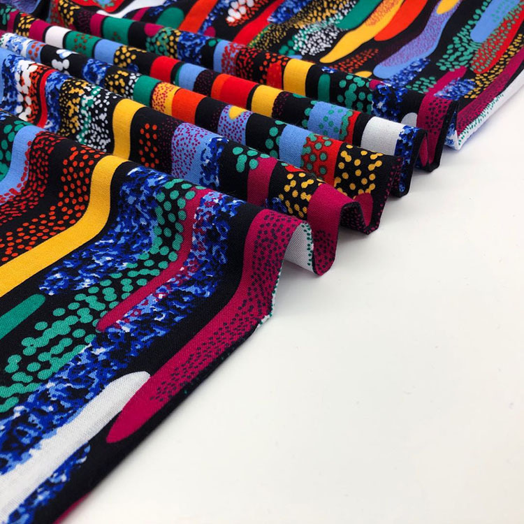 Diseño 100% viscose rayon 120gsm tejido rayon impreso pantalón tela