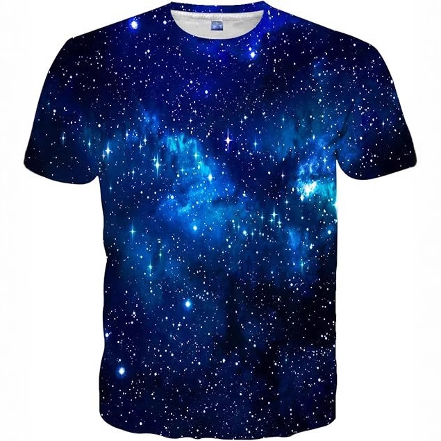 Venta caliente transfronteriza europea y americana impresión digital 3D para hombres, personalidad de la calle de verano, camiseta suelta de manga corta con cuello redondo transpirable