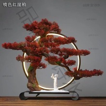 材料松树枝枫叶塑料仿真迎客松假松枝叶子松叶叶装饰松树柏树松针