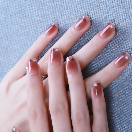 Pure Hand-worn Cat's Eye French Advanced Blush Removable Nail Whitening Patch Women's Nail SZY042-054