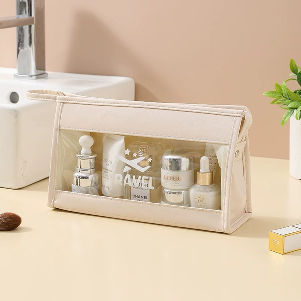 Airplane logo toiletry bag - off-white