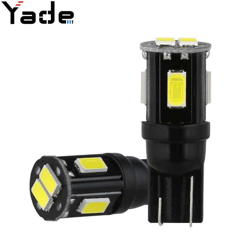 Автомобильный светодиодный индикатор ширины T10 5730 6SMD лампа для чтения номерного знака свет освещения номерного знака подсветка W5W маленький свет