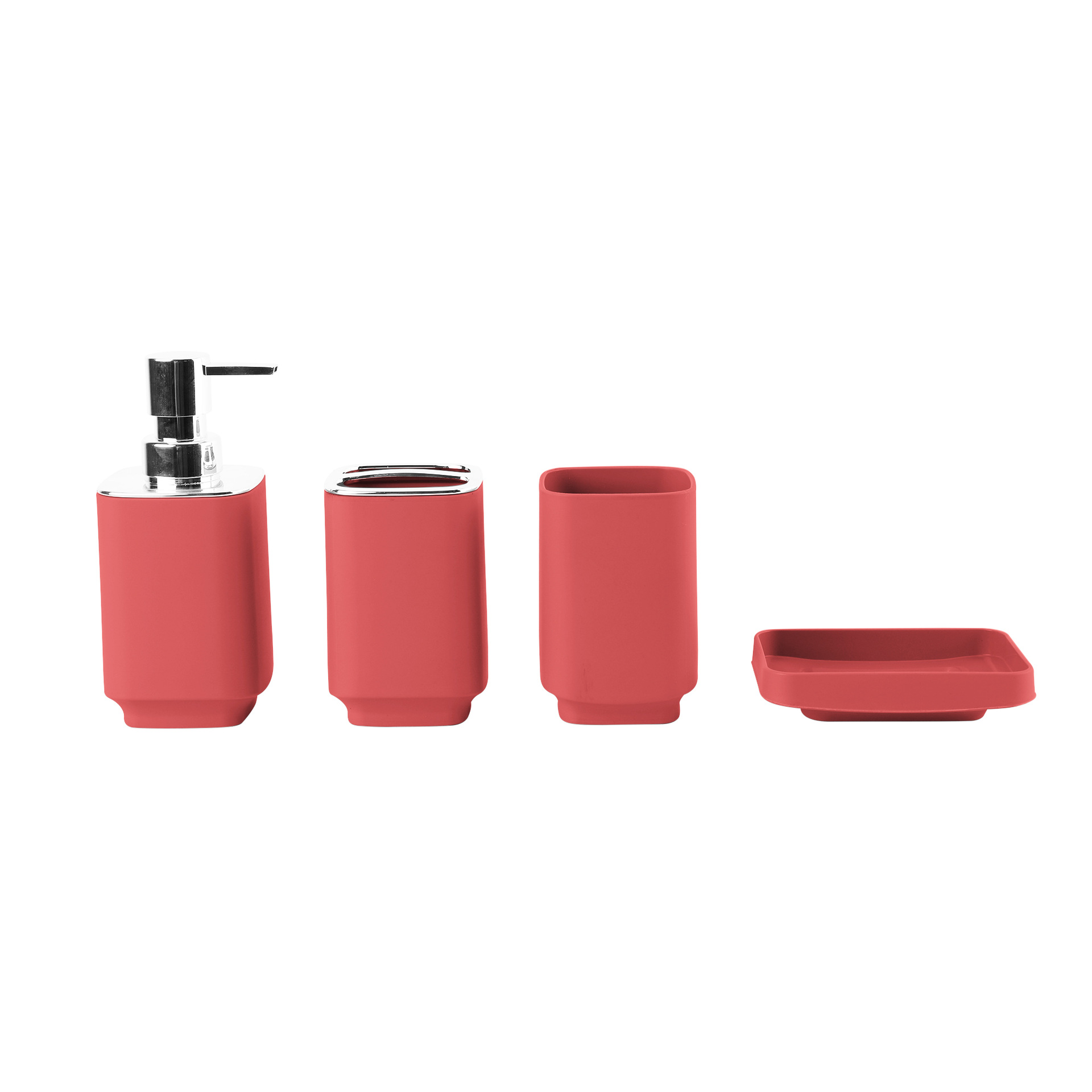 7001 galvanoplastia conjunto de cuatro piezas-coral naranja