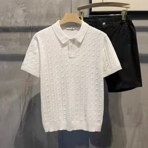 Short-sleeve summer business men's polo shirt slim fit casual middle-aged stylish urban regular simple