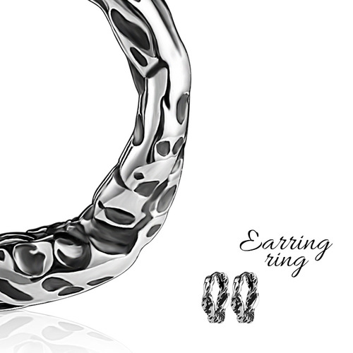 European and American cold style earrings, original irregular titanium steel earrings, personalized retro earrings, trendy earrings, cross-border earrings