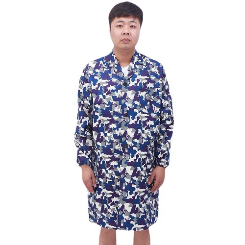 Thick polyester camouflage protective work coat, handling protective clothing, dust-proof cover-up, logo printing, wholesale