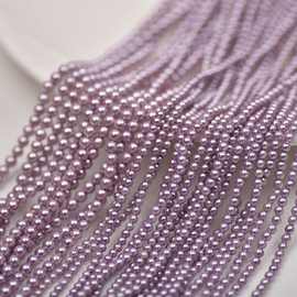 小珍珠仿南洋海水珍珠 迷你2-3mm紫色贝壳珠diy饰品项链发夹材料