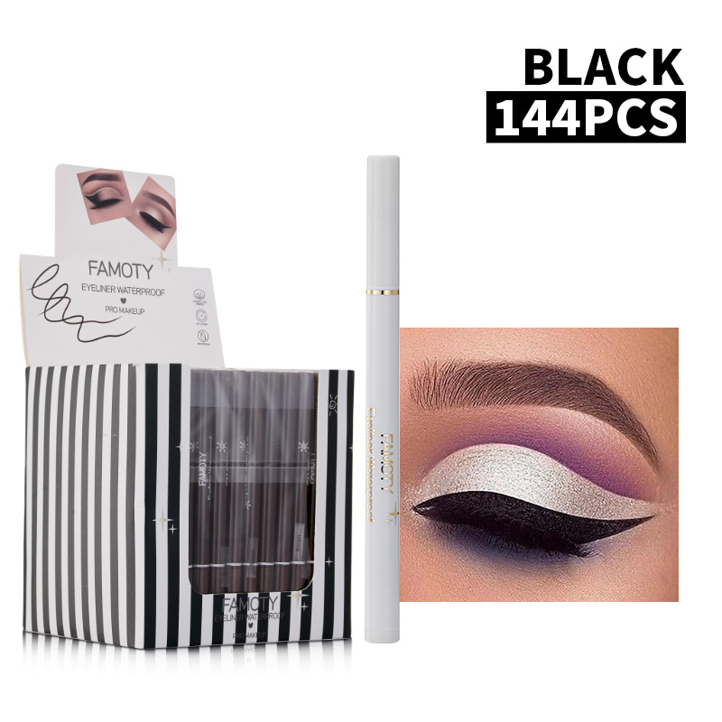Color eyeliner FAMOTY non-blooming Eyeliner Liquid long-lasting quick-drying waterproof eyeliner lying silkworm pen Cosmetics Wholesale