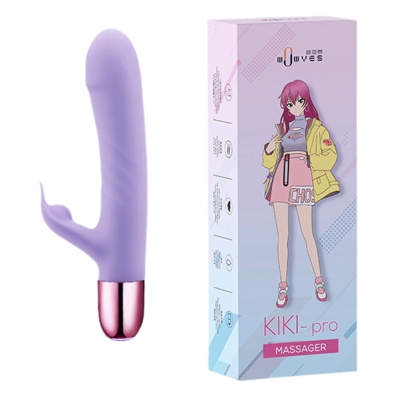 Eurasia KIKI вибратор нагревательный импульсный Телескопический многочастотный Вибрационный массаж стержень Женская мастурбация секс товары