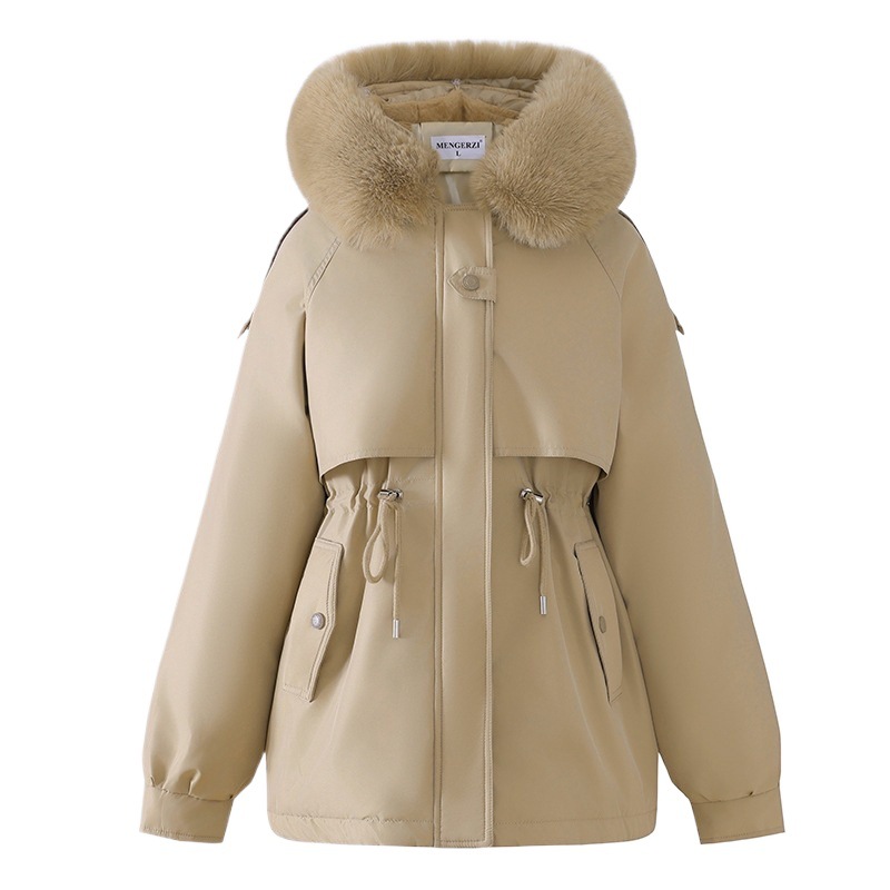 Paquete para mujeres de invierno 2025 nuevo tipo con forro de pelusa desmontable hombre pequeño medio largo una ropa tres chaqueta