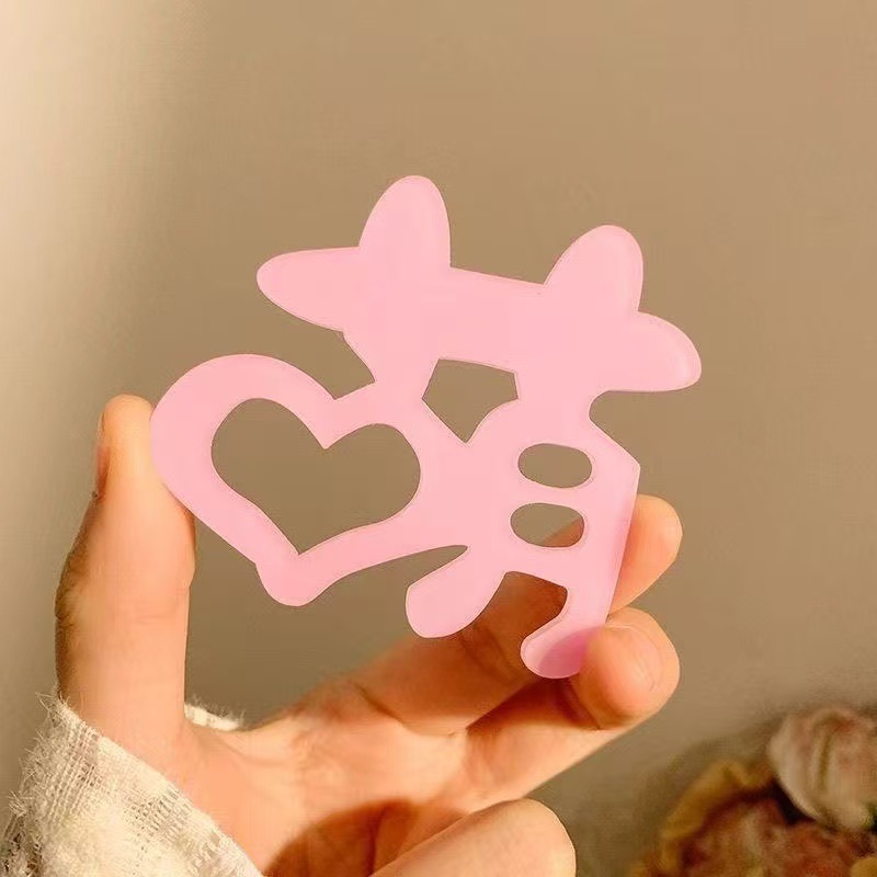 5842 Girls' Heart Cute Hairpin-Cute Word
