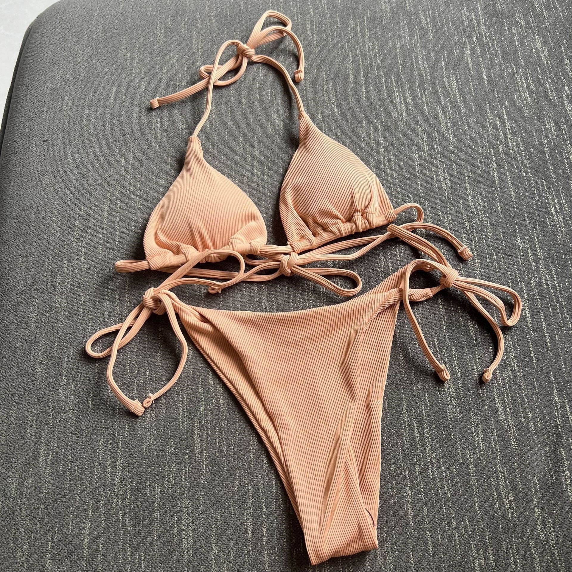 Women's Sexy Three Piece Bikini Two Piece Swimsuit American Style Beach Hot Spring Swimwear_ecoleips.com
