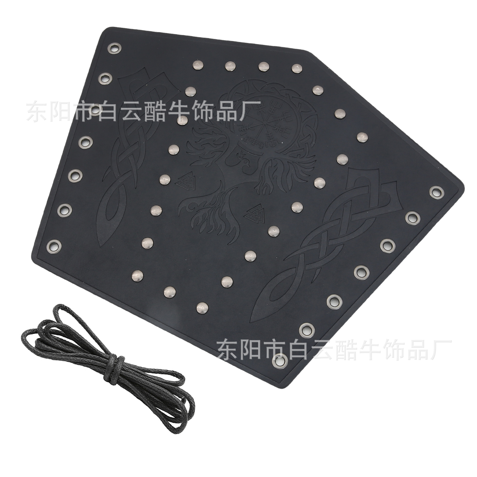 Pulseras exageradas de gran venta de Temu, pulseras con remaches de PU de estilo medieval, protectores de brazos de ciclismo con cuerda encerada personalizada, accesorios de COSPIAY