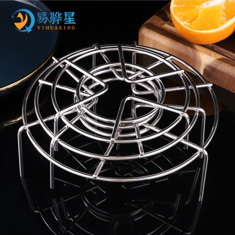 Stainless steel thickened steaming rack multi-functional steamer rice cooker three-legged steamer steamer grid household kitchen pot rack tool