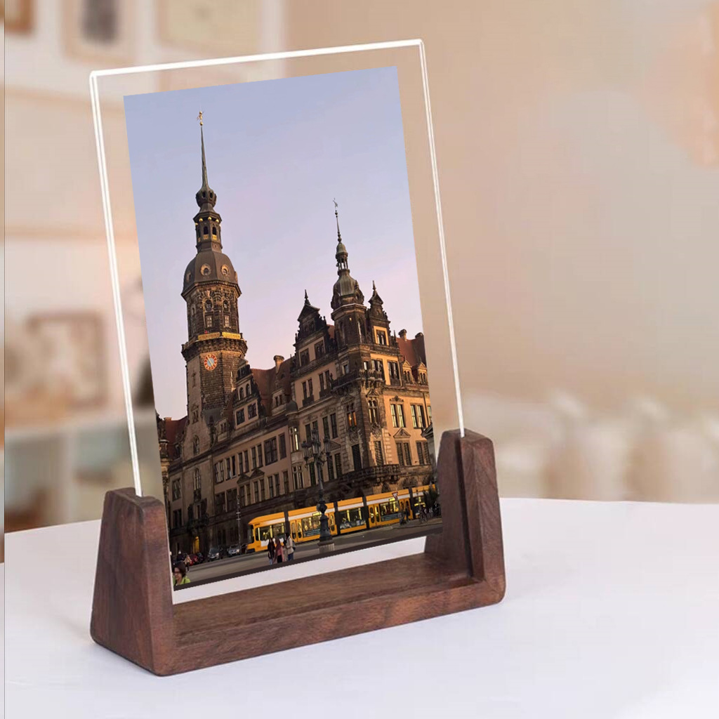 6 pulgadas de madera negra en forma de U vertical