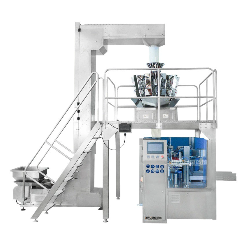 Автоматическая машина упаковки частицы закуски зерен арахиса семян дыни упаковывая машины сумки масштаба 10-головы