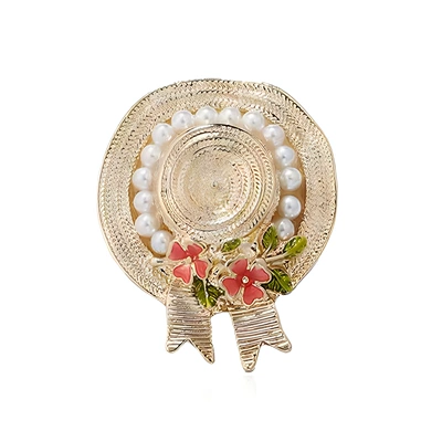 Hat Brooch Women's Creative Pearl: Yaxa sancaqları