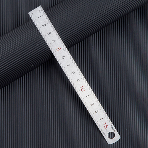 Deli stationery 8461 stainless steel ruler 15CM steel ruler drawing ruler measuring ruler scale steel ruler wholesale