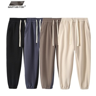 Autumn and Winter heavy fleece-lined thick loose ankle-tied sports pants men's and women's comfortable close-fitting casual fashionable all-match extra-large sweatpants
