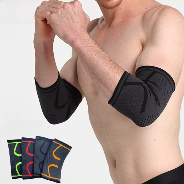 Outdoor sports elbow pads lengthened breathable nylon warm pressurized non-slip basketball running fitness sports elbow pads