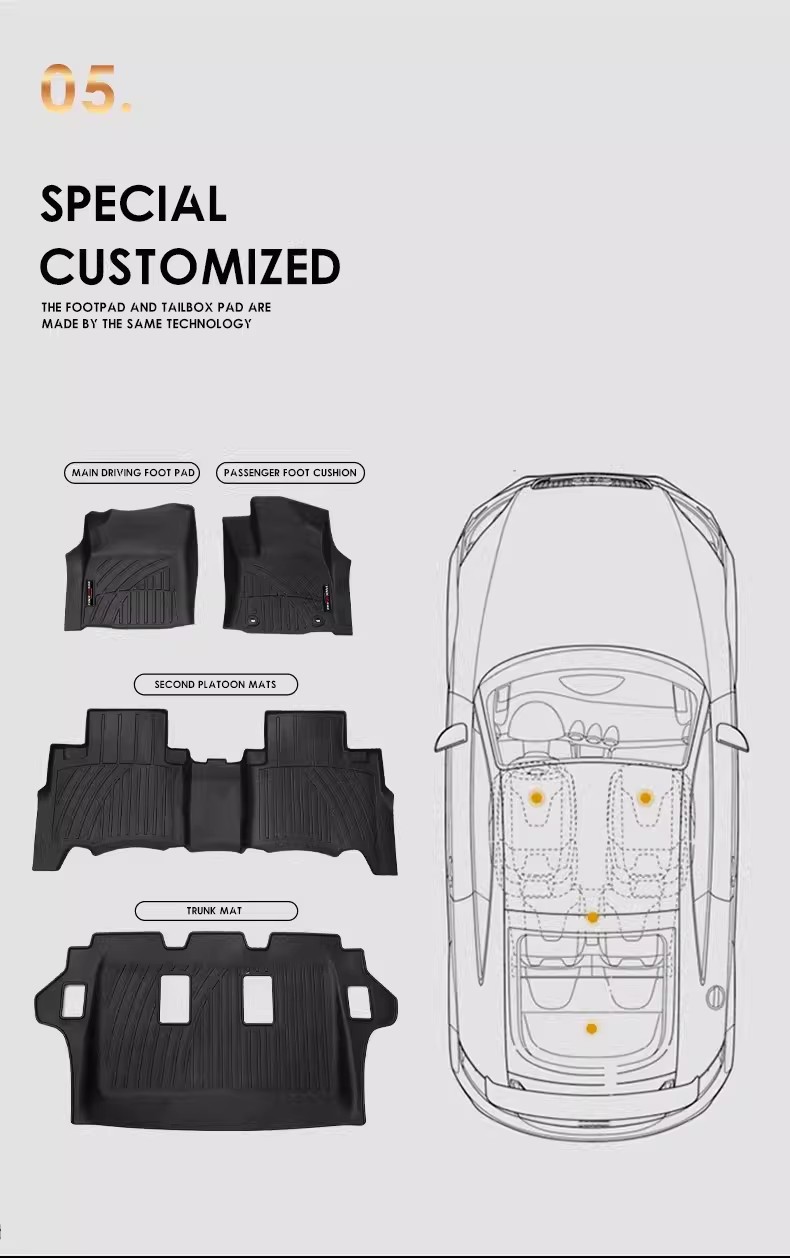 Suitable for Toyota Prado Floor Mats Lc150 120 Land Cruiser 200 Waterproof 5 7 Land Cruiser 300