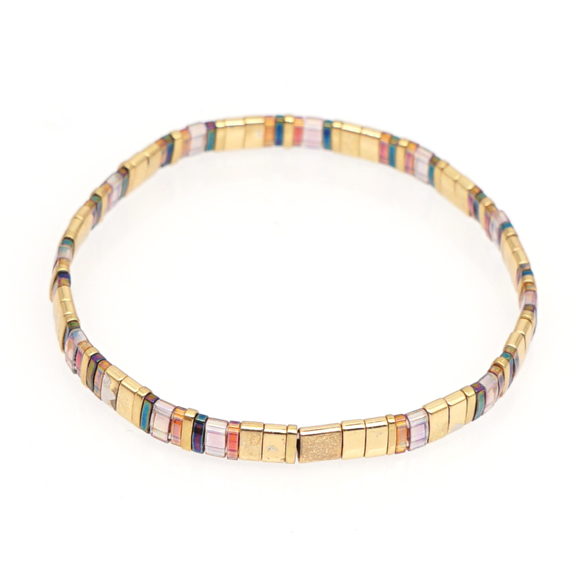 Nihaojewelry Wholesale Jewelry Simple Bohemian Multi-layered Woven Gold Beads Bracelets display picture 46