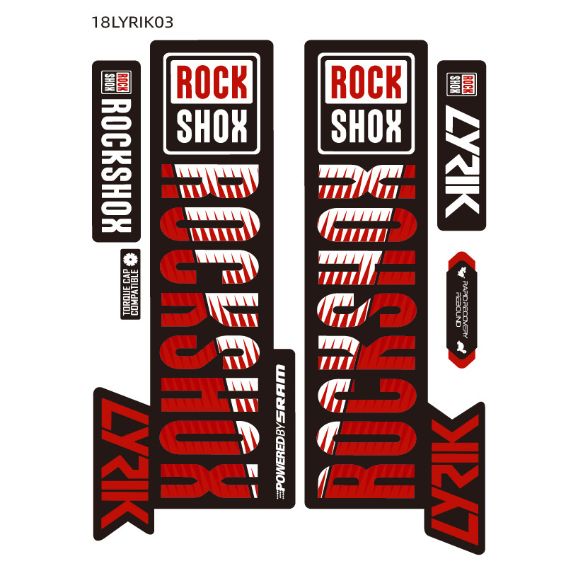 Hot 2018 LYRIK ROCK-SHOX Mountain Bike Fork Sticker Rockshox Decal