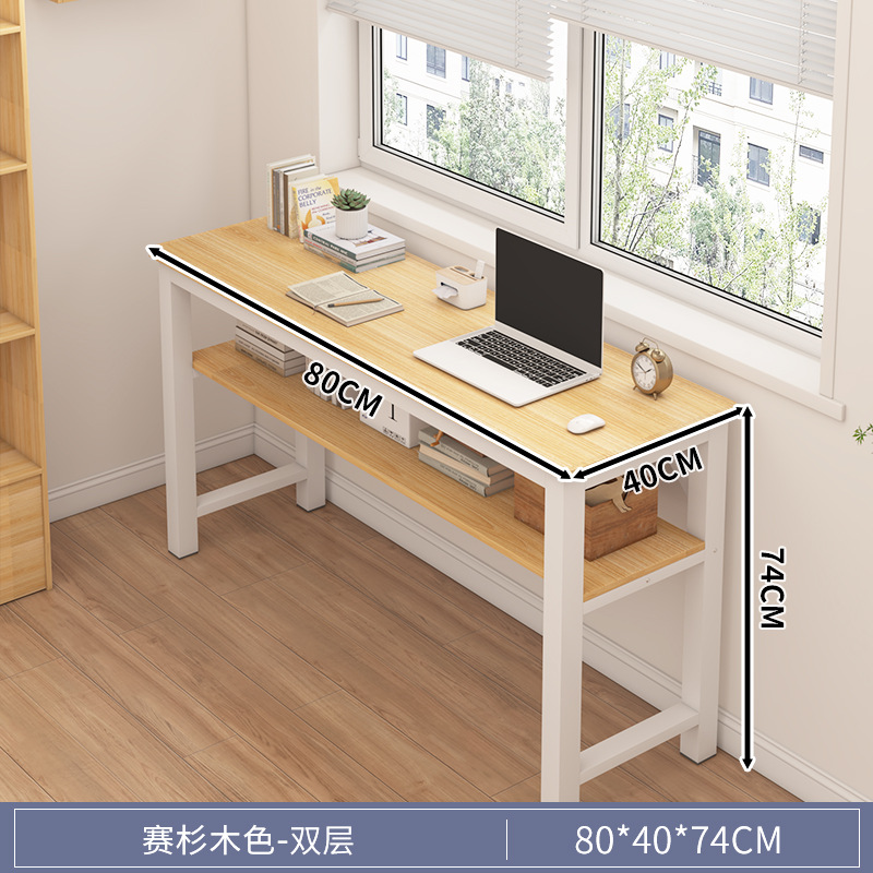 Mesa larga simple y estrecha para el hogar, escritorio de dormitorio, escritorio de estudio, escritorio de escritorio de escritorio simple