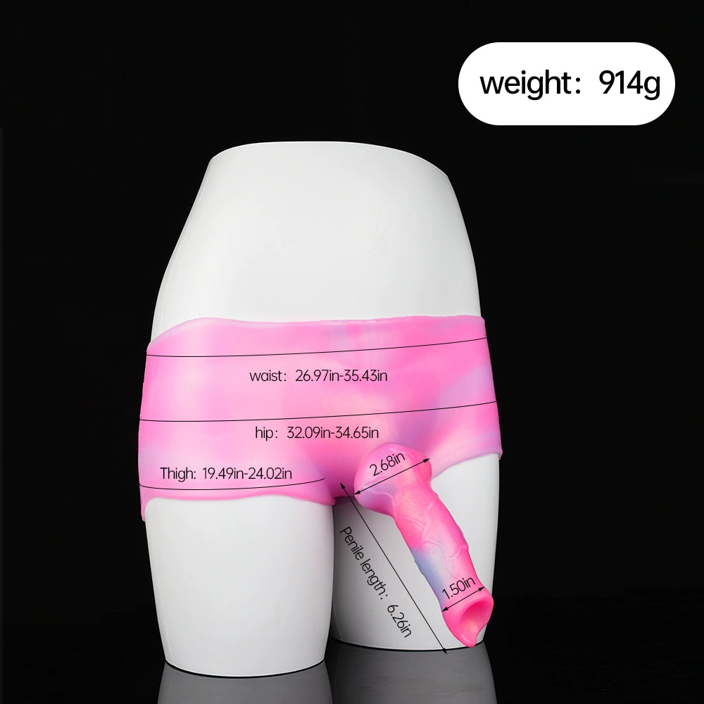 Wearable silicone dildo (FAAK), stretchable penis sleeve, soft realistic texture