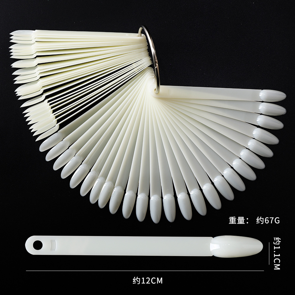 Tarjeta de color de anillo de hierro - 50 piezas de color natural de cabeza redonda