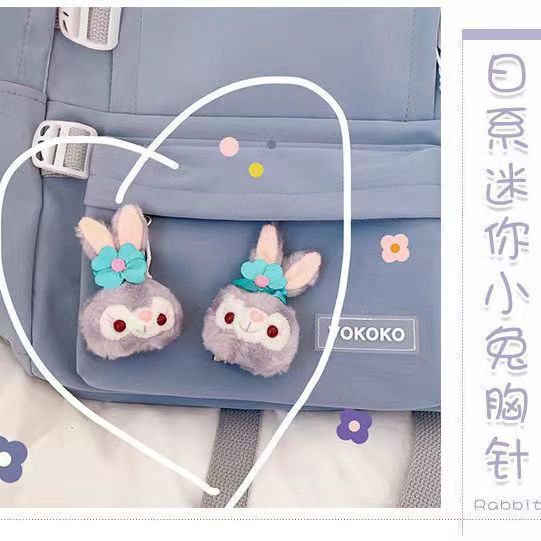 Un gran número de estrellas en stock Delu conejo broche nueva Duffy conejo de dibujos animados lindo Ropa Accesorios tocado