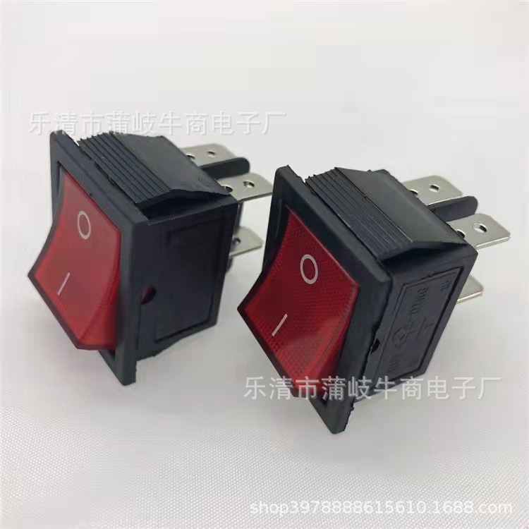 船型开关三档带灯两脚三脚四脚椭圆圆形船型翘板开关KCD1KCD3KCD