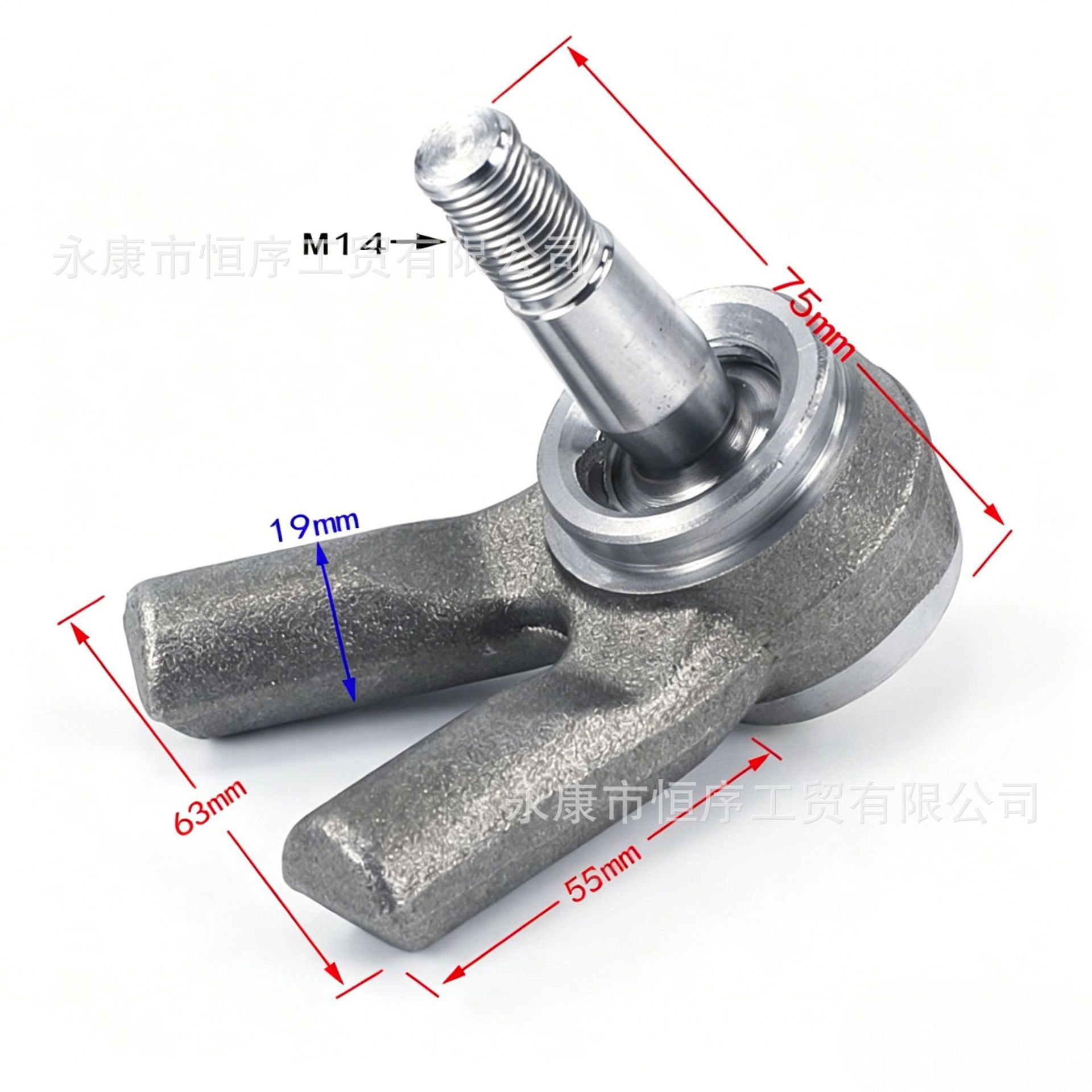 Atv Off-Road Beach Vehicle Go-Kart Lower Anti-Loosening Ball Joint Swing Arm Connection M14 Triangle Ball Joint Custom Modified Vehicle