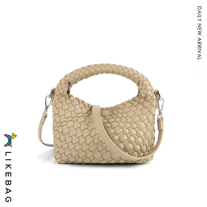 Nueva Bolsa de moda transfronteriza versión de alta calidad de bolsos de almuerzo tejidos a mano bolso de alta costura bolso de mujer de un hombro