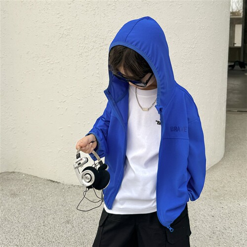 Haimajia 2024 new summer style boys' hooded sun protection clothing, children's Korean style children's clothing, girls' light jackets, trendy