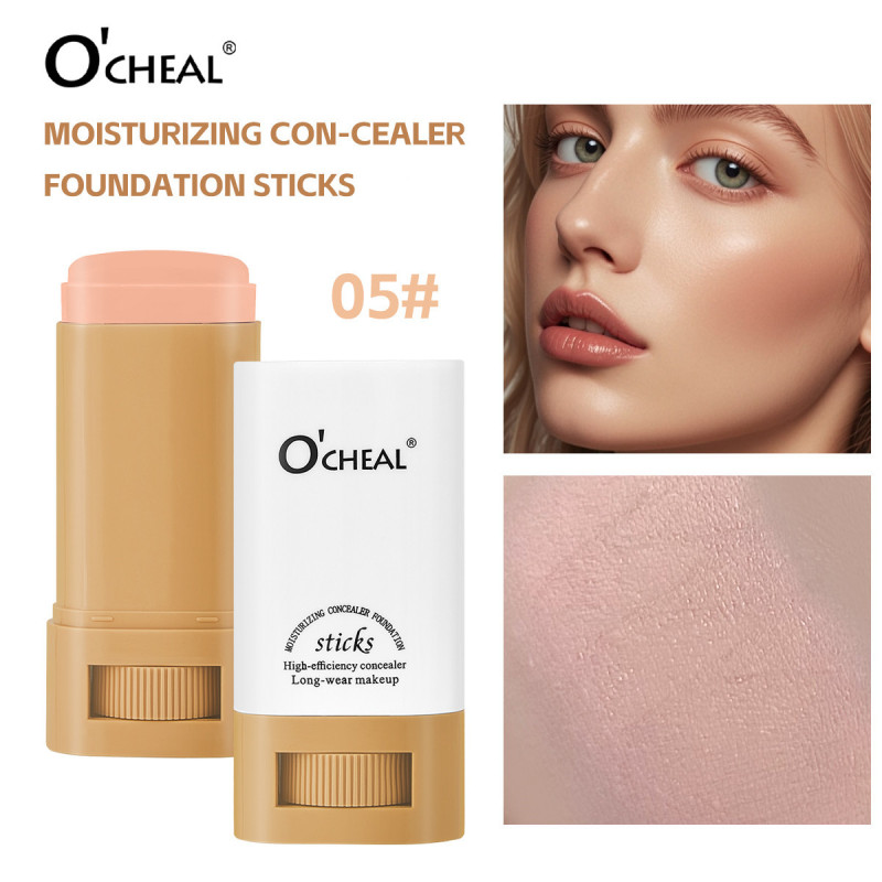 OCHEAL クロスボーダー ヨーロッパとアメリカの消しゴム コンシーラー ファンデーション クリーム 保湿、軽くて透明、肌の色を明るくし、メイクを落としにくいファンデーション スティック|undefined
