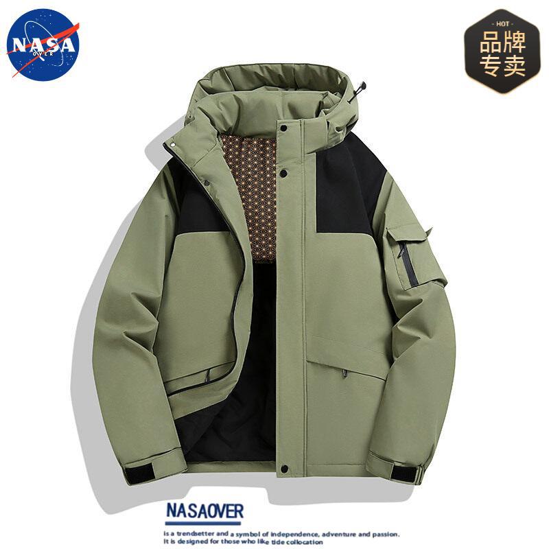 NASA invierno al aire libre calentamiento de algodón de grafeno pareja chaqueta con capuzas casuales a prueba de frío chaqueta de algodón de asalto hombre