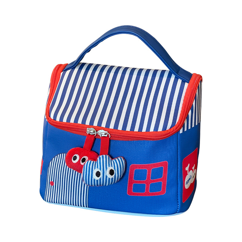 Nueva bolsa de cosméticos de casa linda de dopamina, bolsa de almacenamiento portátil de viaje de lavado portátil de gran capacidad, almacenamiento de partición