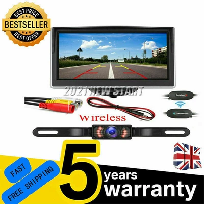 Car display display truck car reversing - 5-inch-suction-cup-desktop-transmitter-long-license-plate