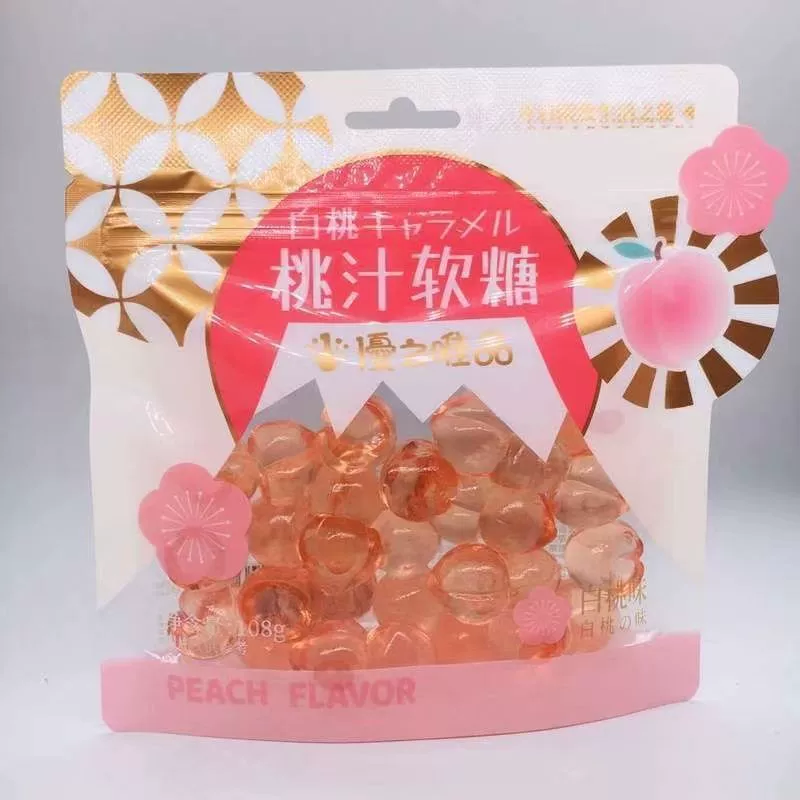 Youzhi Vipshop фруктовый сок фадж 108г вкус белого персика мякоть фруктовая конфета QQ сахар повседневная сеть красная закуска оптом