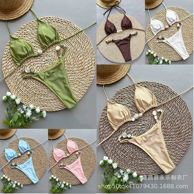 2026 New Hot Girl Bikini Swimsuit for Women, European and American Style, Two-Piece Set, Quick-Drying, High Elasticity, Ready for Wholesale