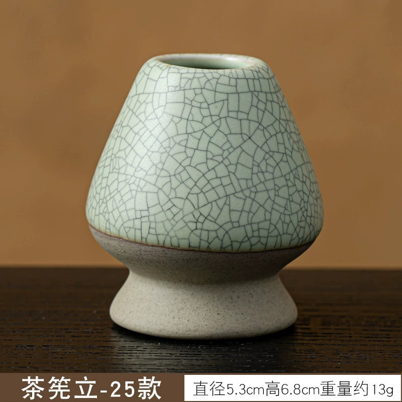 Держатель венчика для чая Matcha Whisk Stand (Tea Lion) керамический держатель для чая Чашэн, рисунок цветка сакуры, 5.3×6.8 см