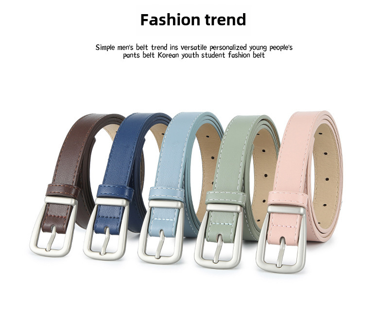 2024 Spring New Classic Plain Pin Buckle Belt Women's High-end Dress All-match Decorative PU Belt_viptrois.com