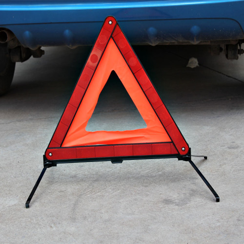 Car warning triangle, car safety self-driving emergency equipment, reflective folding warning tripod, cross-border